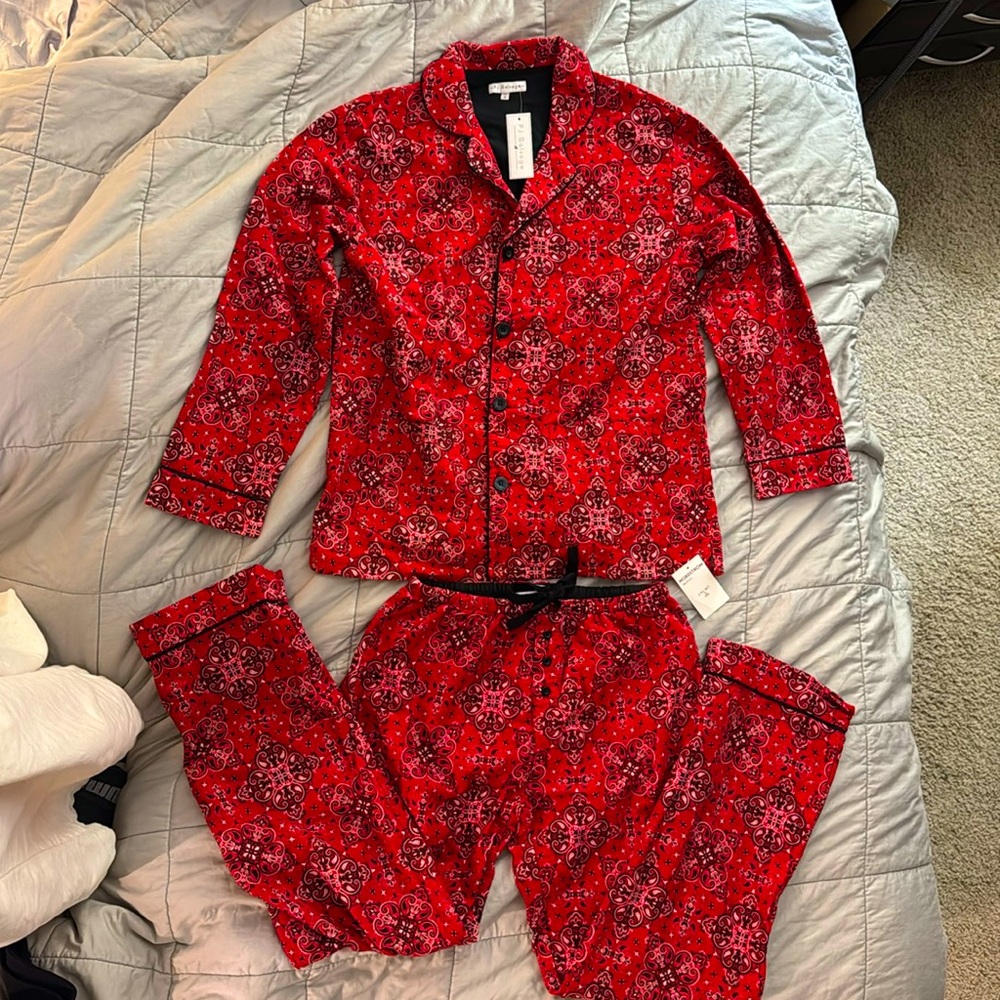 PJ Salvage Cozy Pajama Set - Red Flannel Feel - NWT